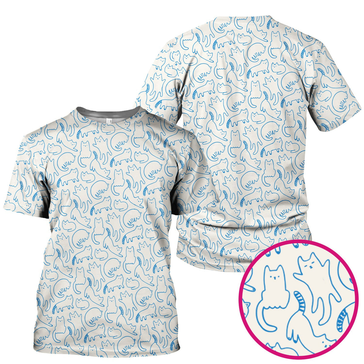 Artistic Cat Nurse Scrub Top
