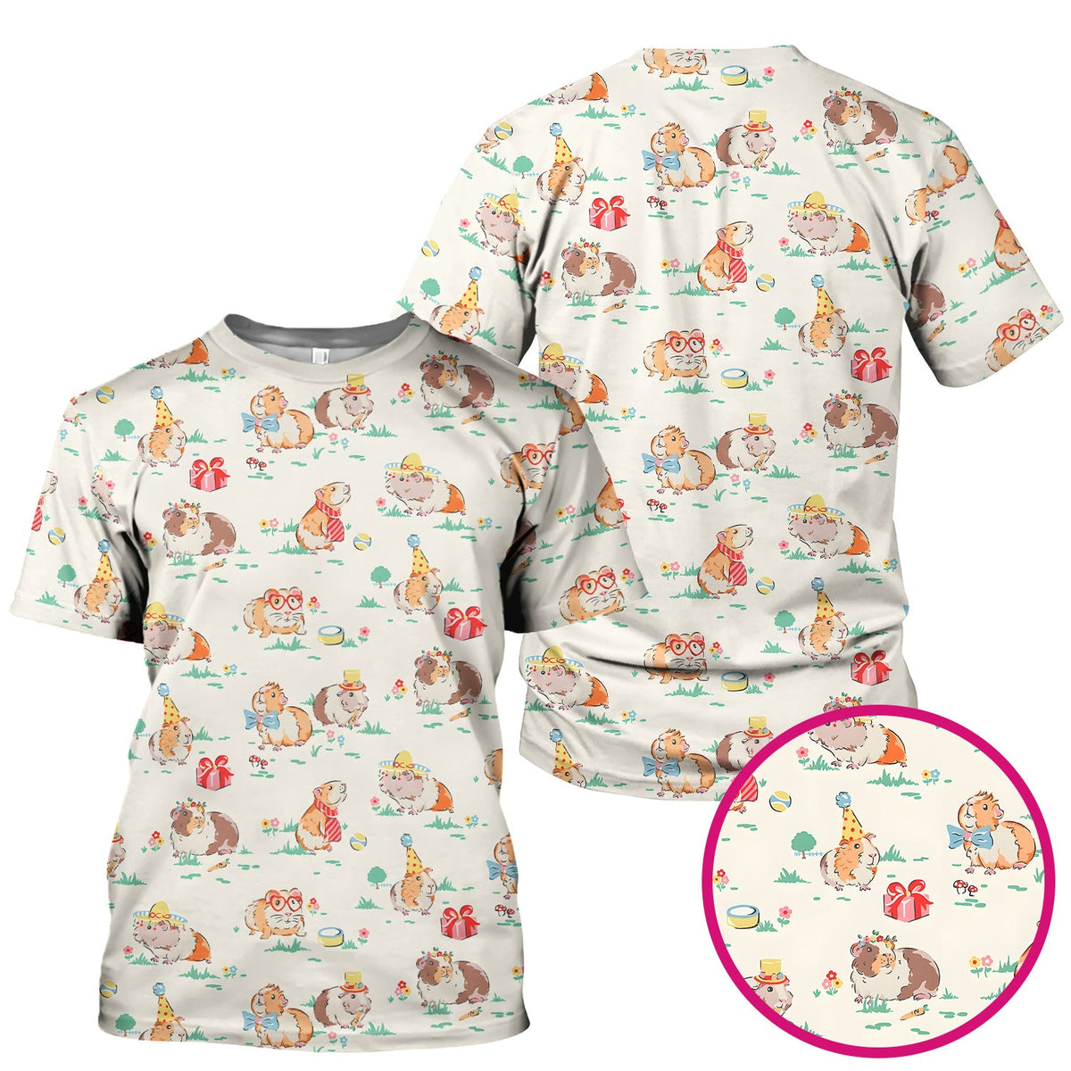 Guinea Pig Party Nurse Scrub Top