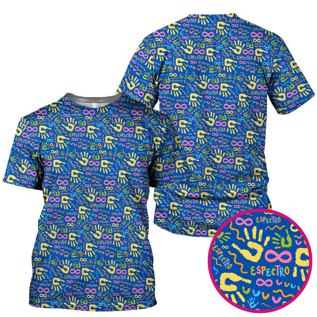 Autism Awareness Infinity Handprint Scrub Top, Comfortable Scrubs for Nurses