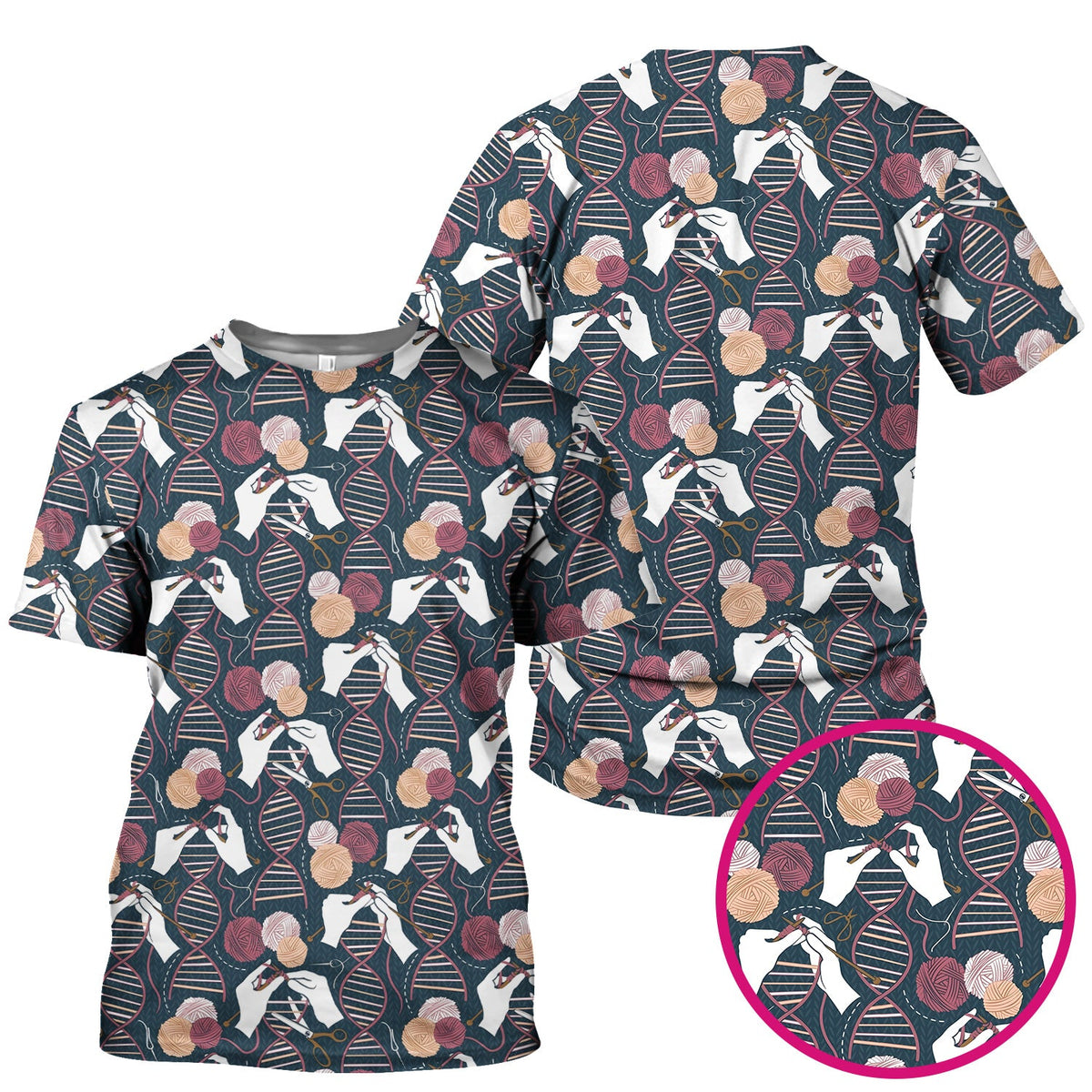 DNA Helix Yarn Nurse Scrub Top