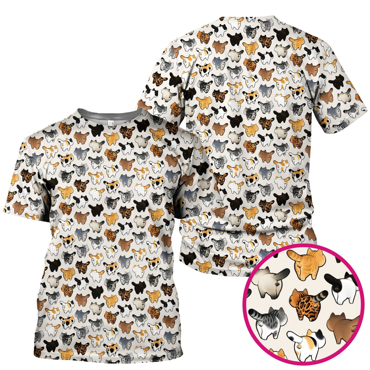 Cat Butt Nurse Scrub Top
