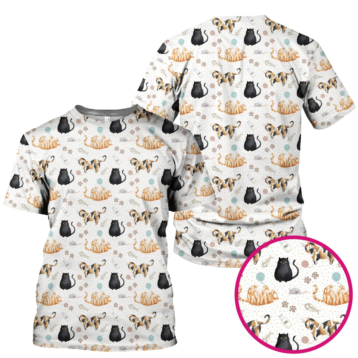 Cat Yarn Paw Nurse Scrub Top