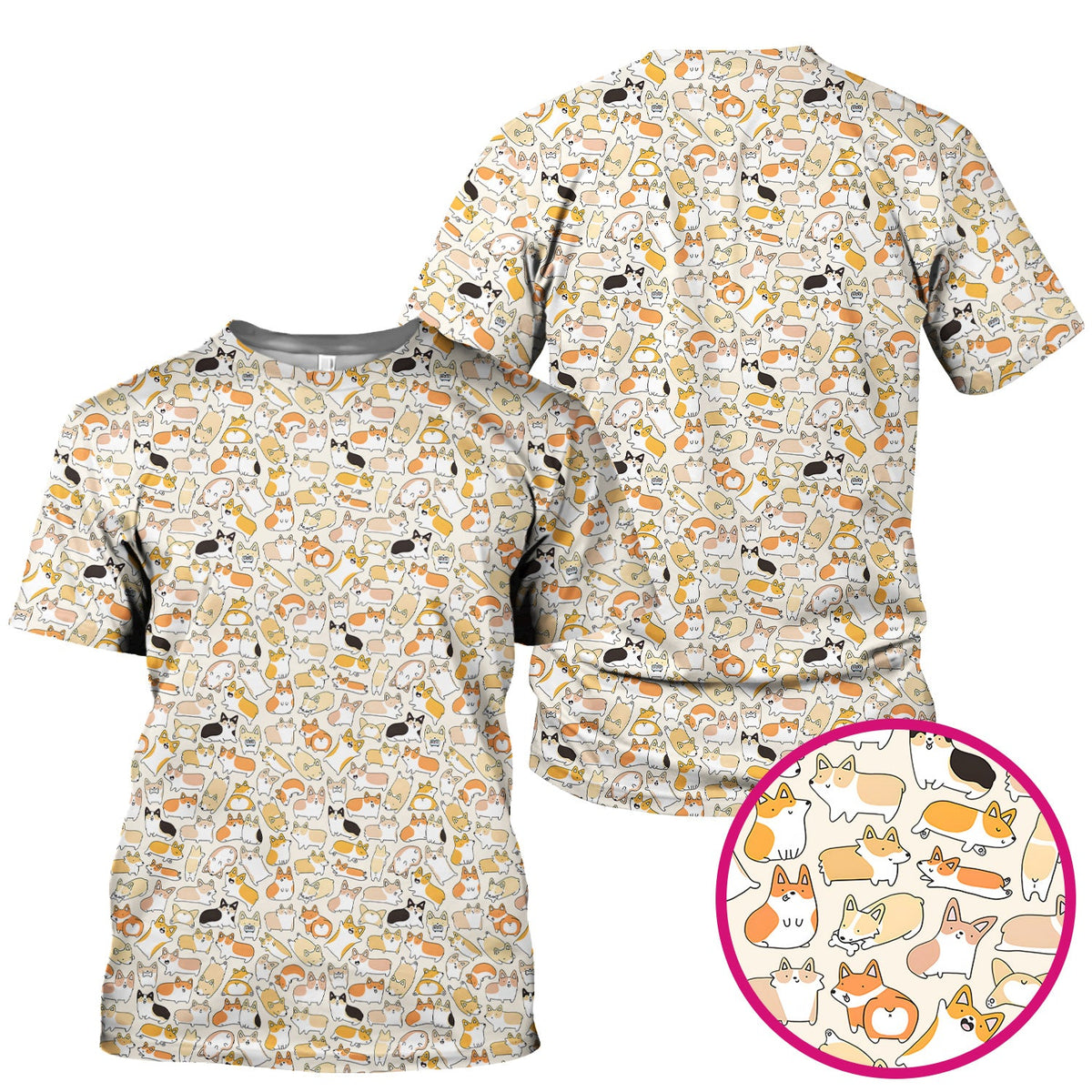 Corgi Nurse Scrub Top