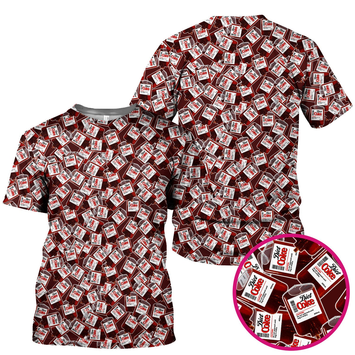 Vintage Soda Bottle Red Nurse Scrub Top
