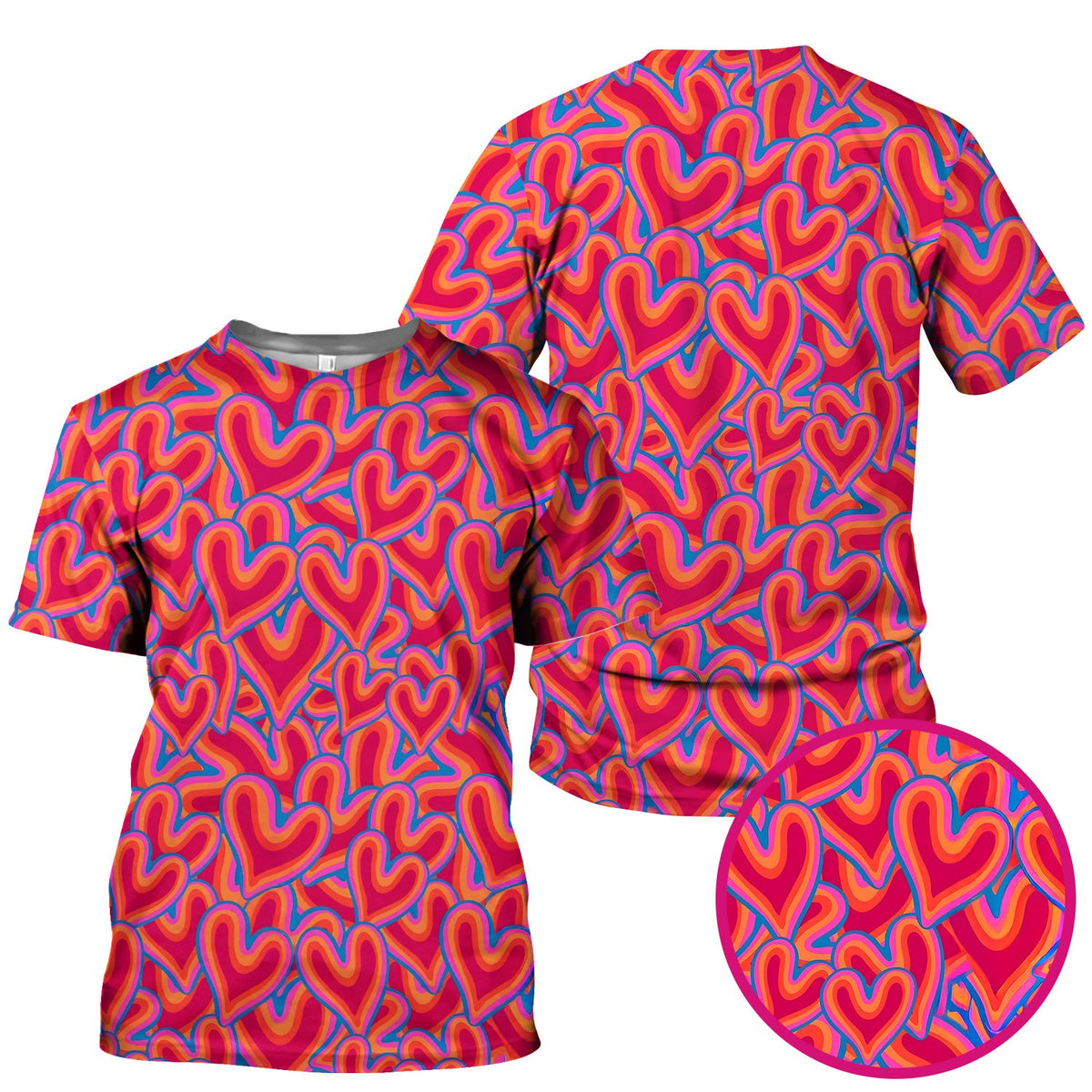 Valentine Heart Nurse Scrub Top