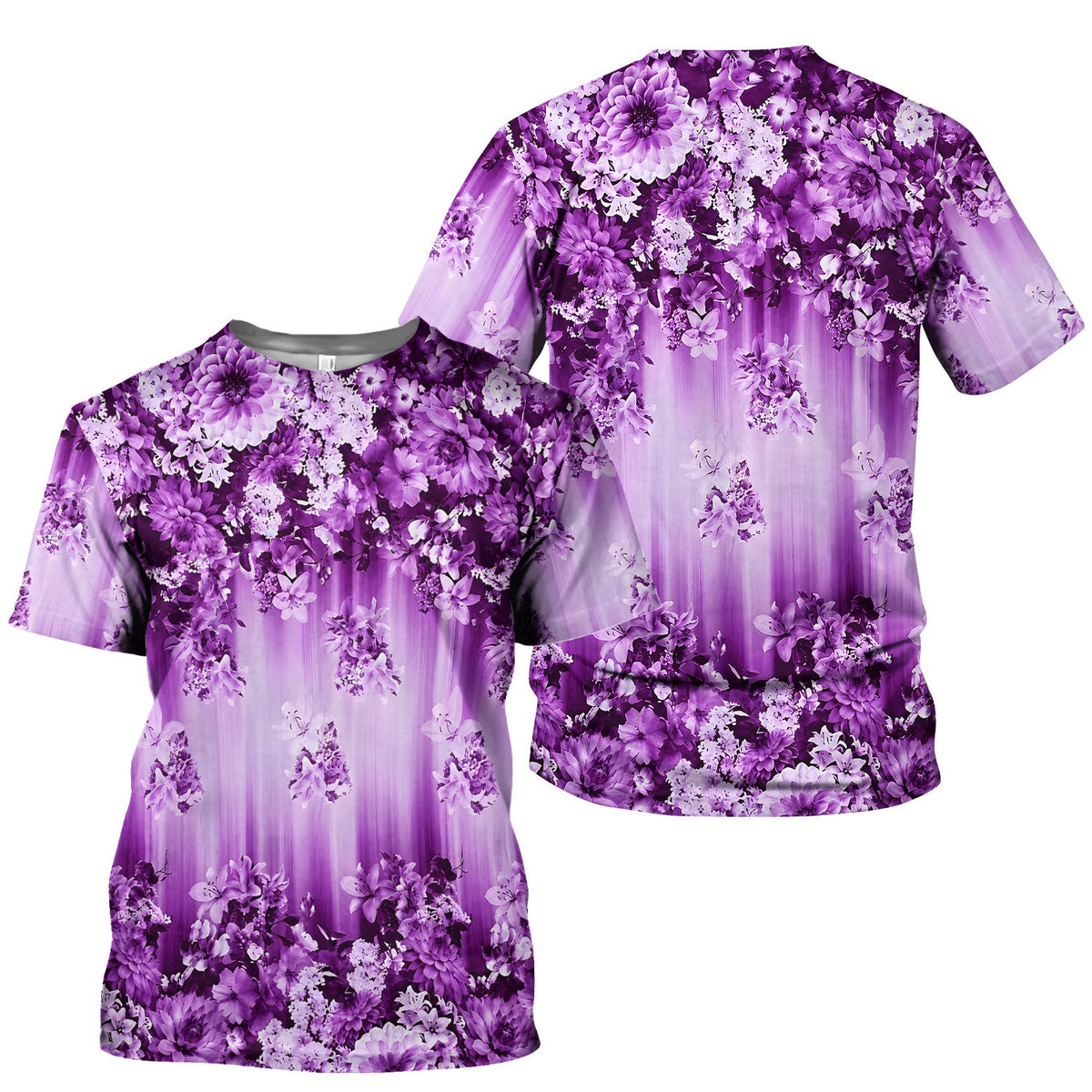 Purple Blossom Garden Nurse Scrub Top