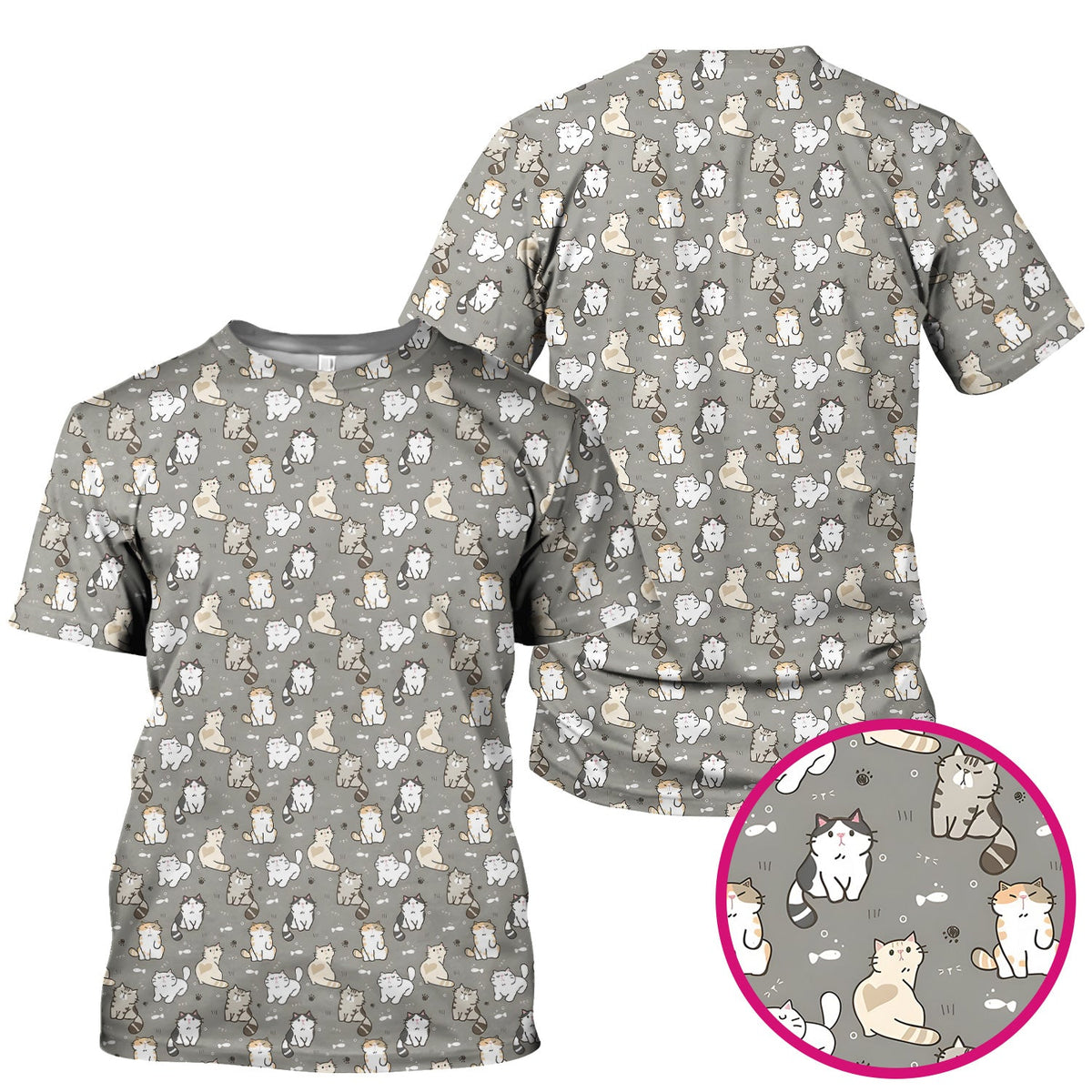 Pastel Cat Nurse Scrub Top