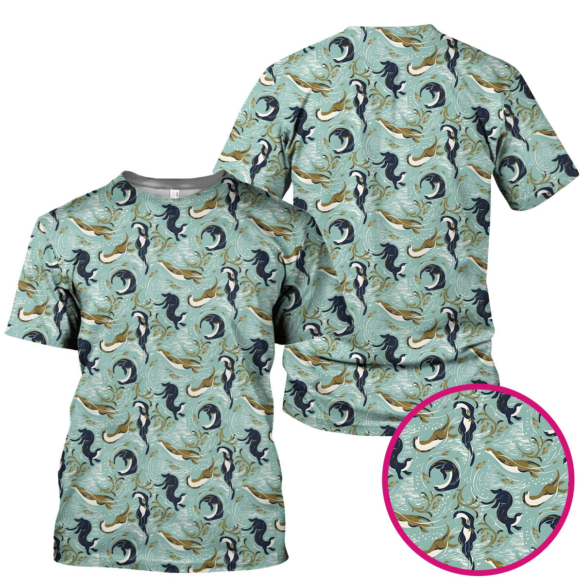 Sea Otter Wave Coastal Nurse Scrub Top