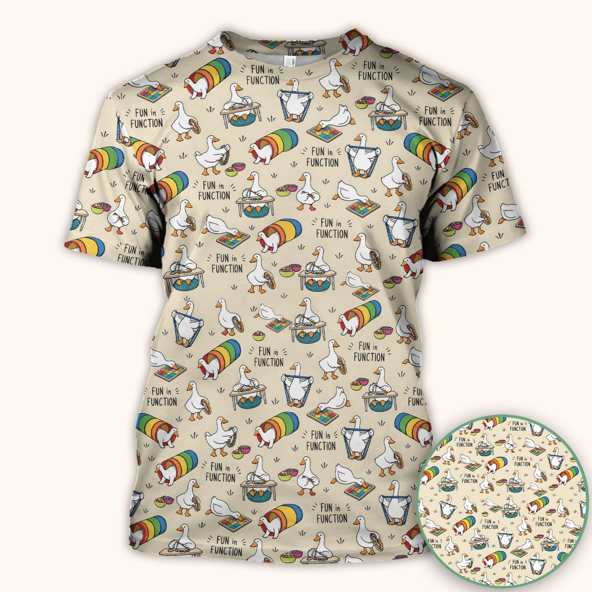 Fun In Function Occupational Therapy Duck Nurse Scrub Top