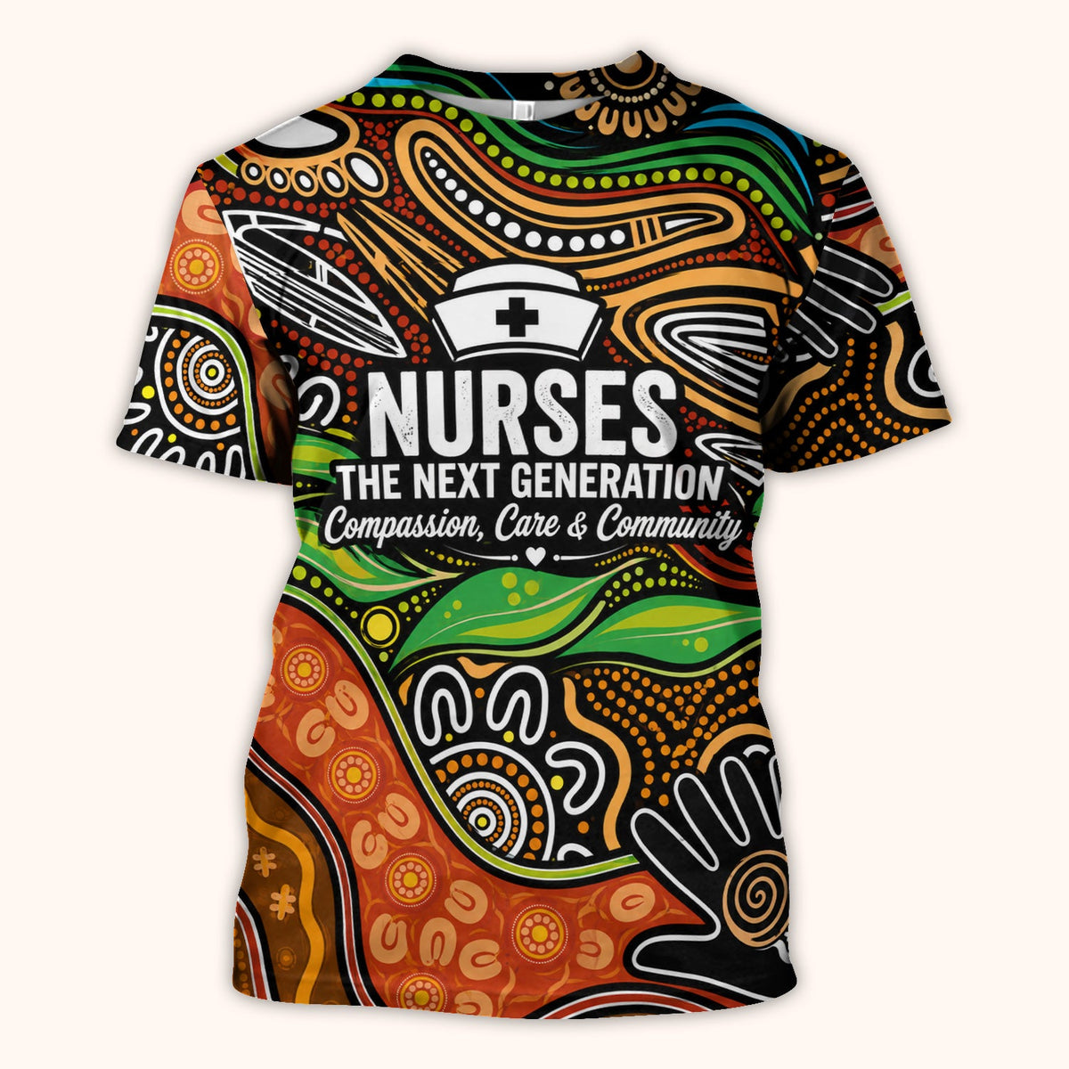 Dot Art Nurse Quote Scrub Top