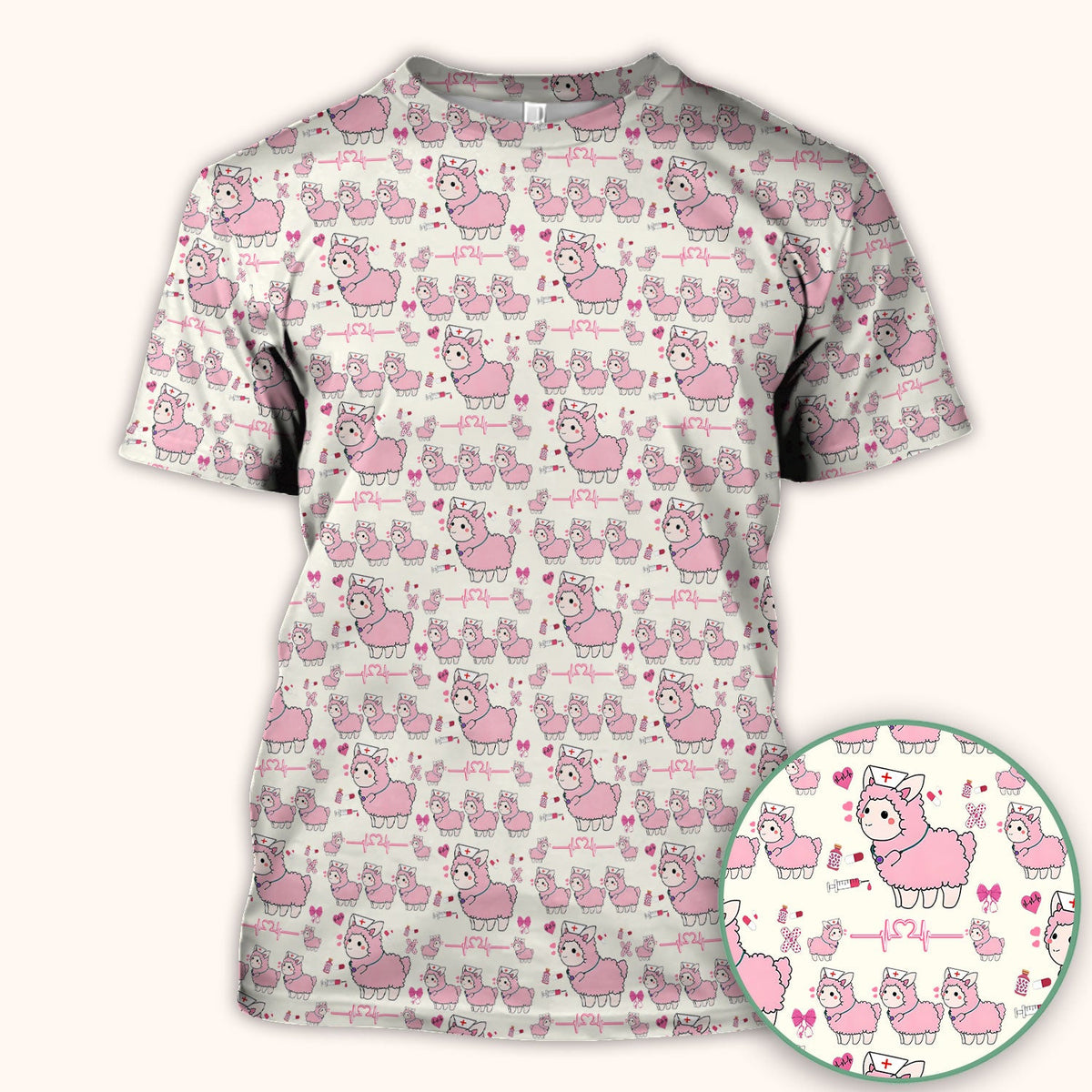 Llama Ain't Got Time For Your Drama Nurse Scrub Top