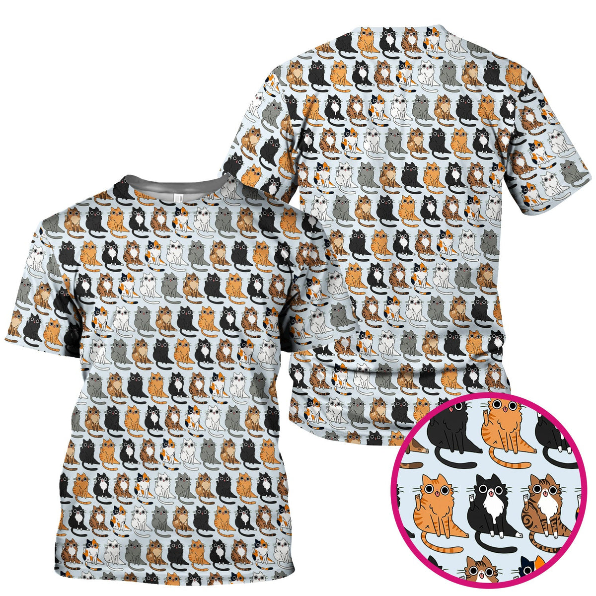 Cat Pattern Nurse Scrub Top