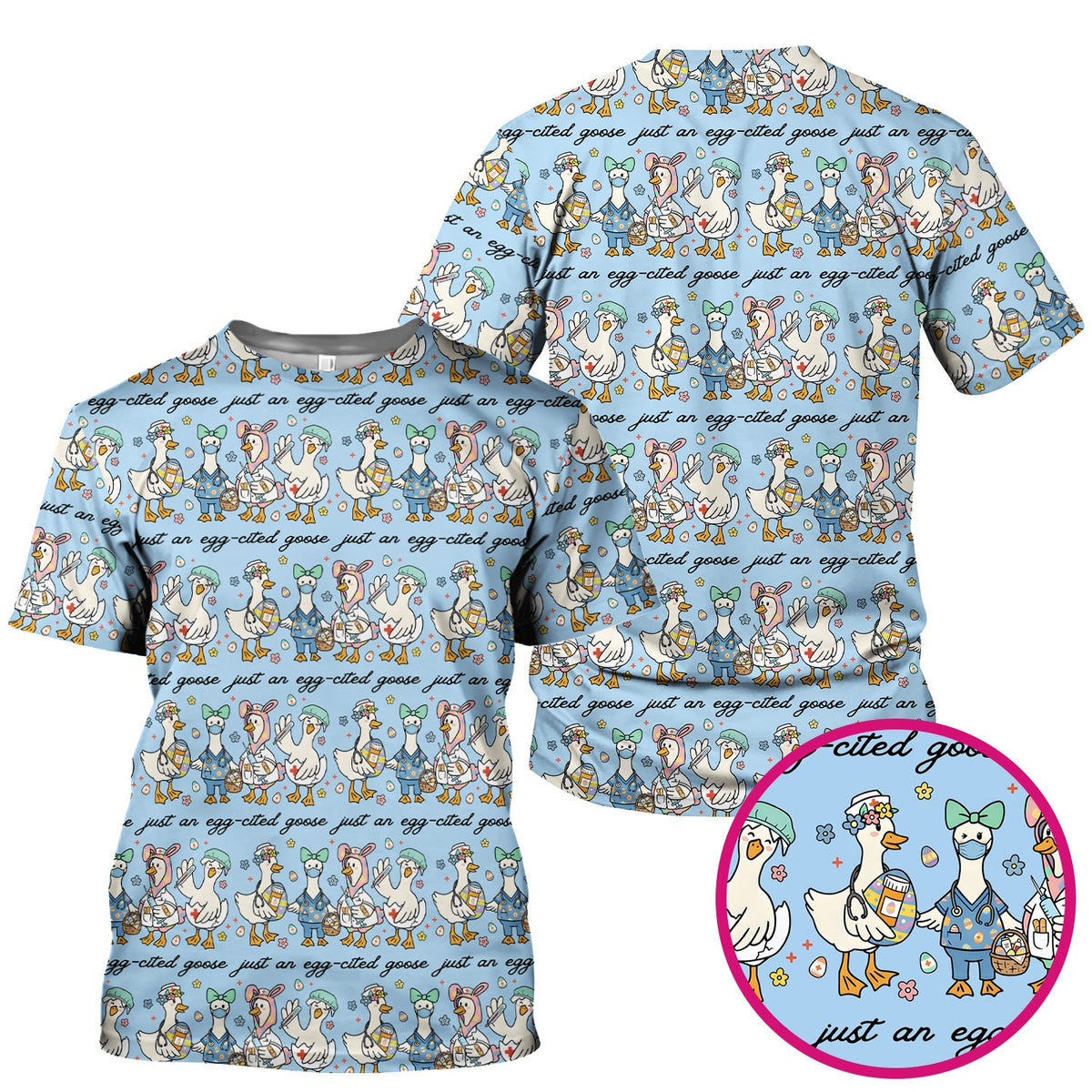 Easter Goose Nurse Scrub Top