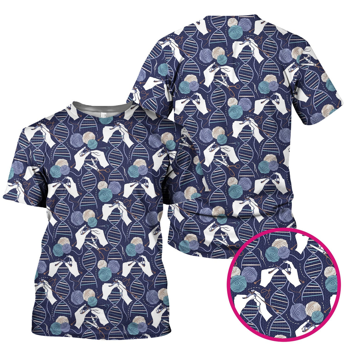 DNA Helix Yarn Nurse Scrub Top