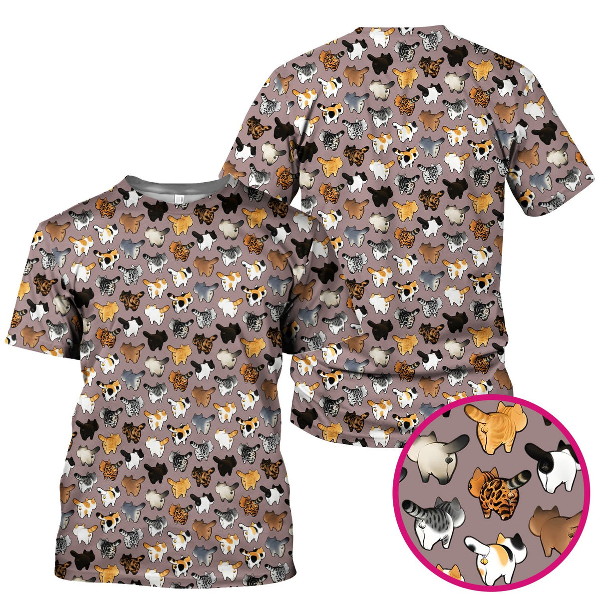 Cat Butt Nurse Scrub Top