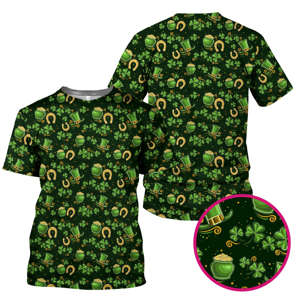 St Patrick Shamrock Nurse Scrub Top