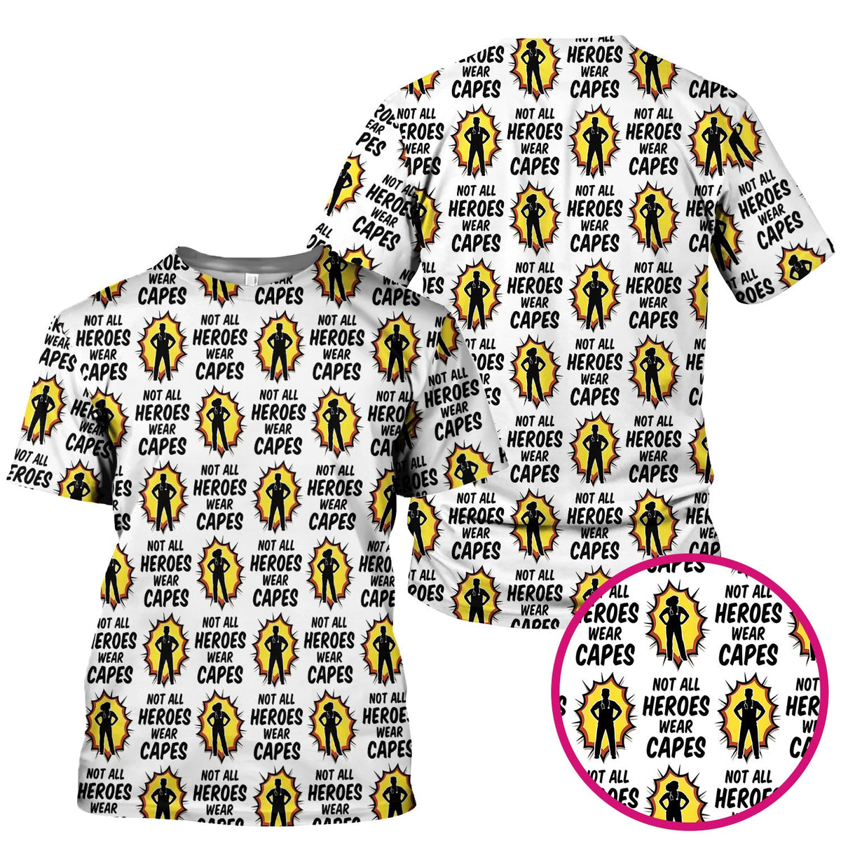 Not All Heroes Wear Capes Nurse Scrub Top