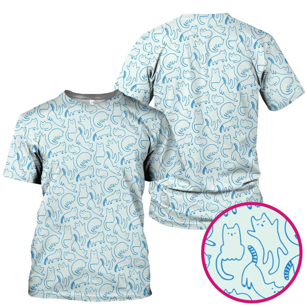 Artistic Cat Nurse Scrub Top