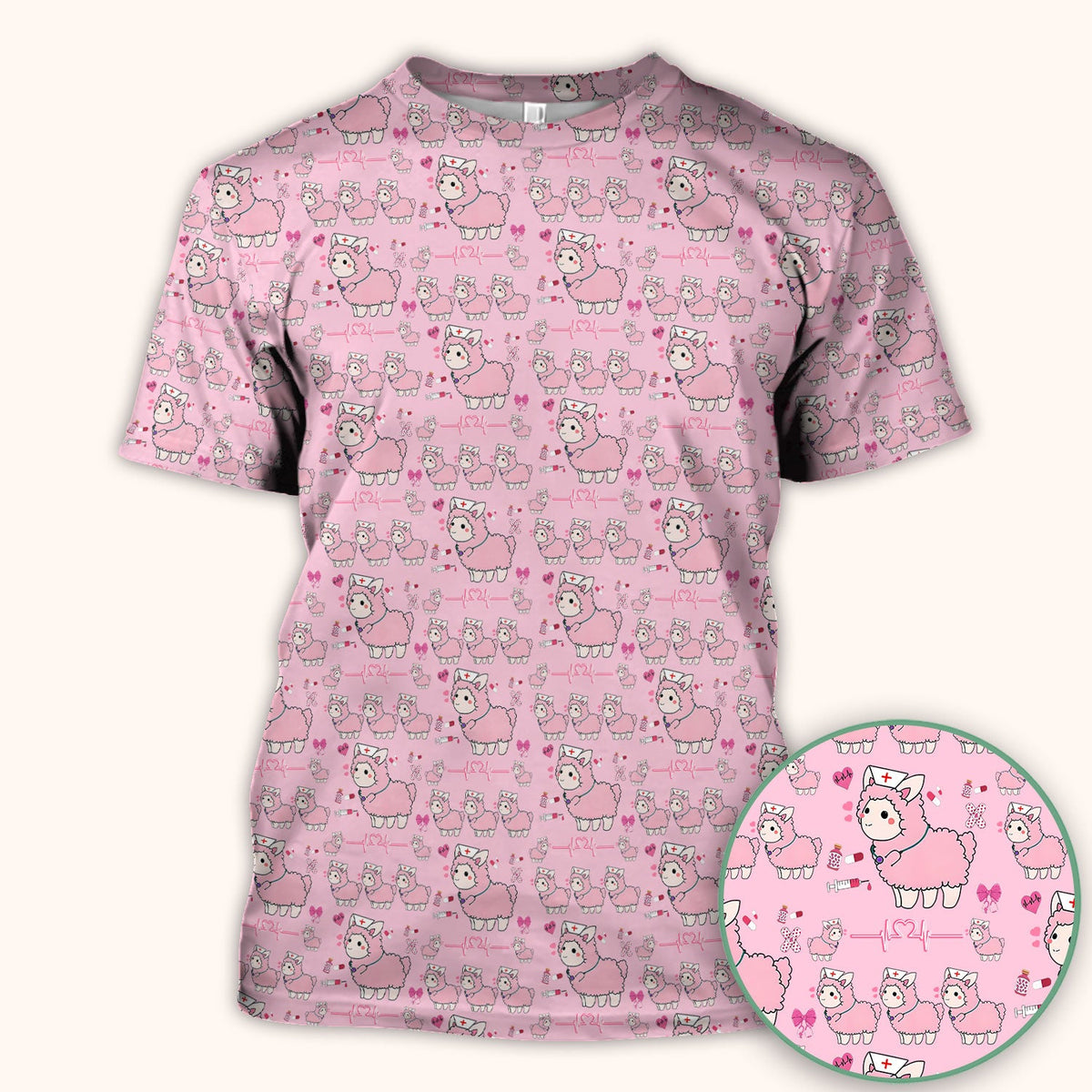 Llama Ain't Got Time For Your Drama Nurse Scrub Top