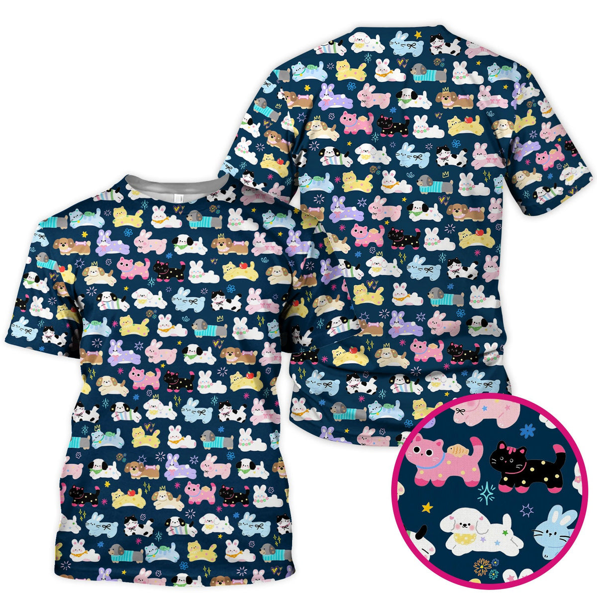 Kawaii Animal Nurse Scrub Top
