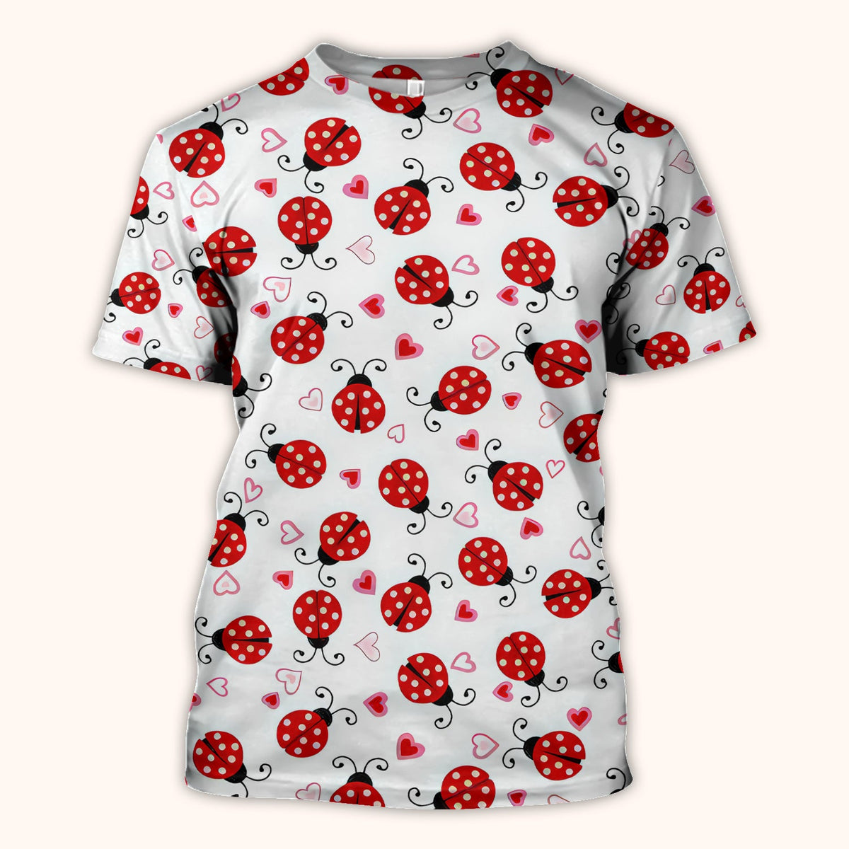 Ladybug Heart Love Nurse Scrub Top