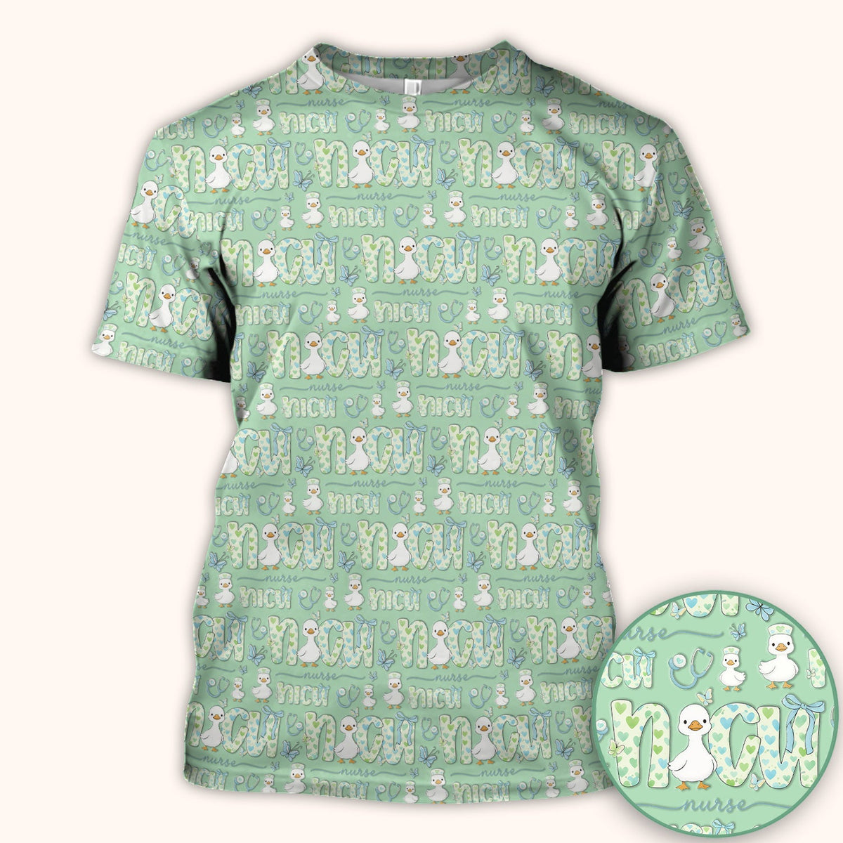 NICU Nurse Duck Scrub Top