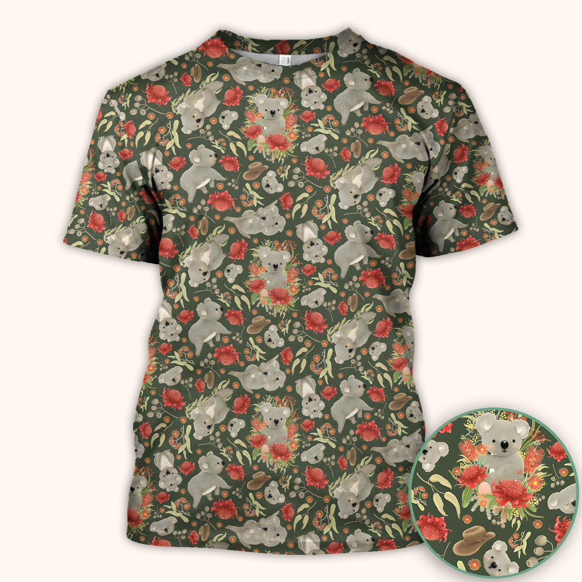 Koala Wildflower Nurse Scrub Top