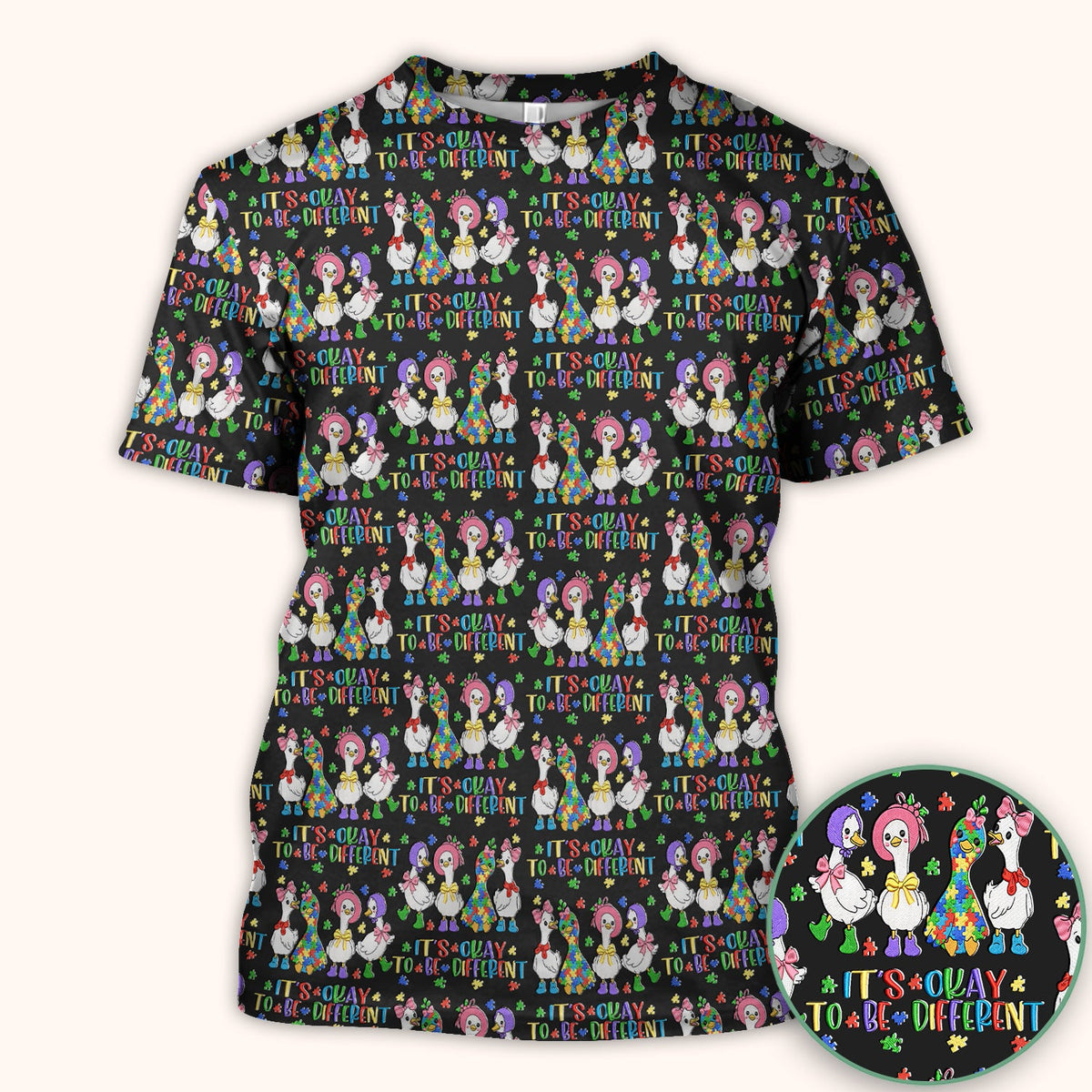 It's Okay To Be Different Duck Nurse Scrub Top