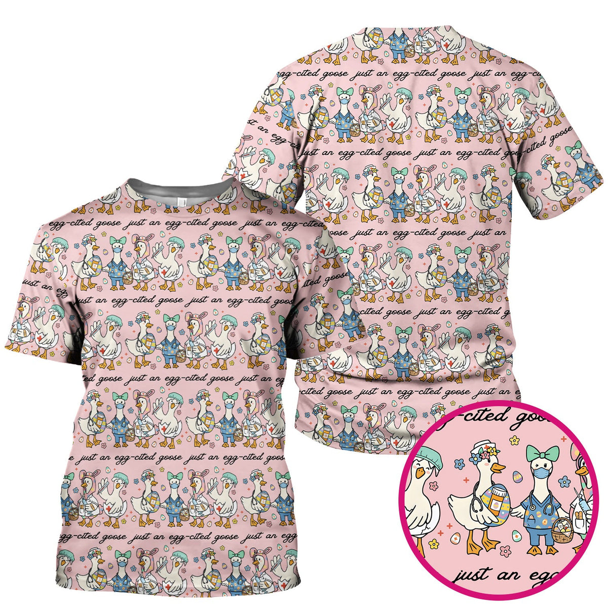Easter Goose Nurse Scrub Top