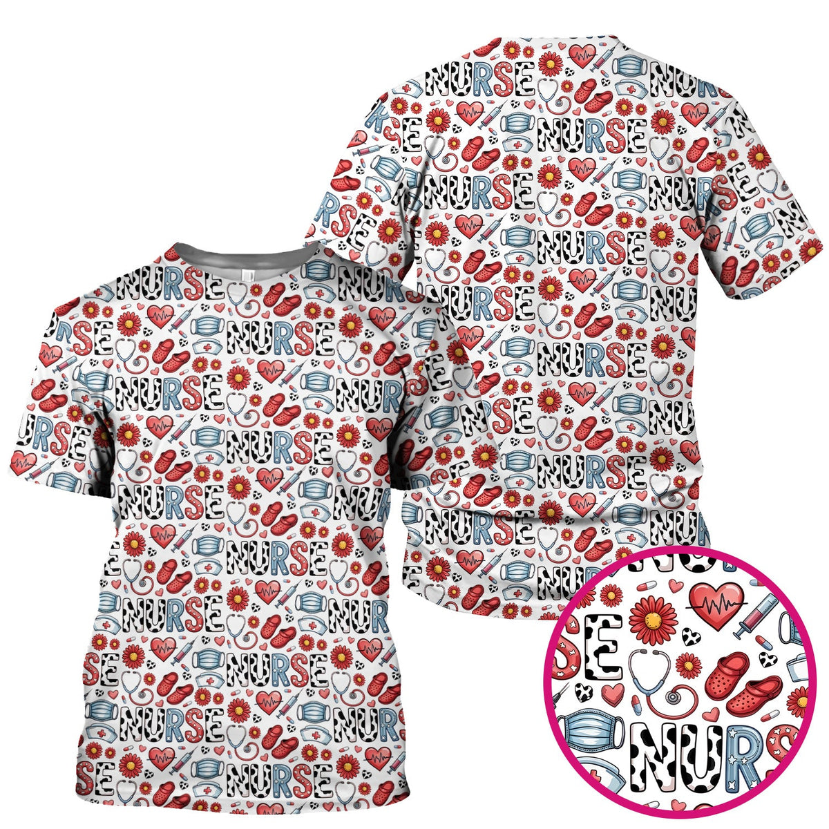 Medical Icon Nurse Scrub Top