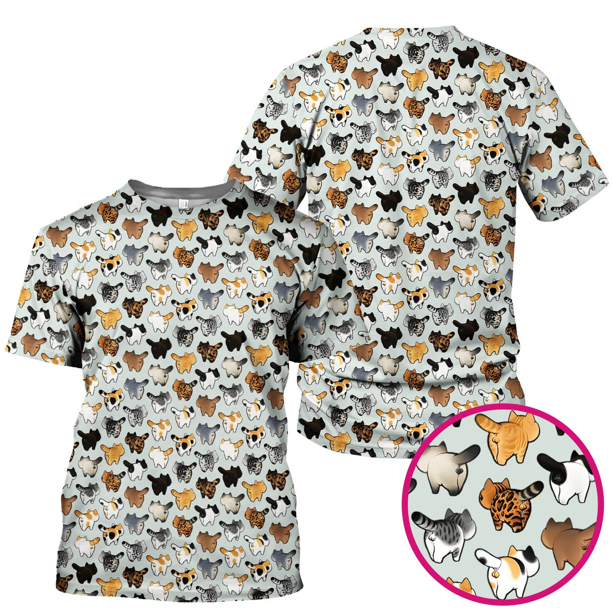 Cat Butt Nurse Scrub Top