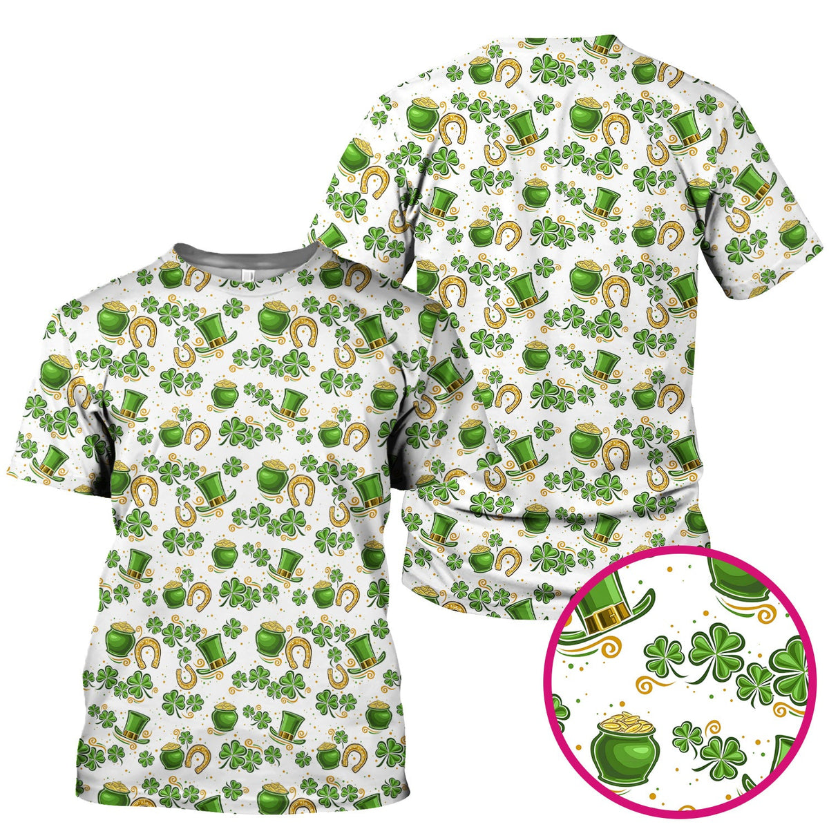 St Patrick Shamrock Nurse Scrub Top
