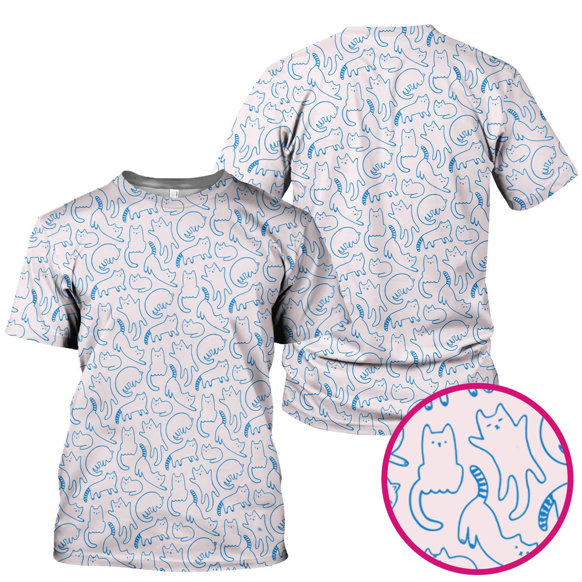 Artistic Cat Nurse Scrub Top