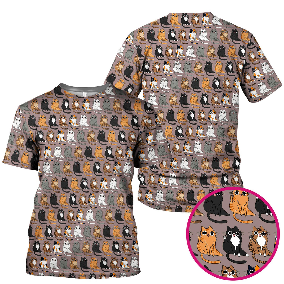 Cat Pattern Nurse Scrub Top
