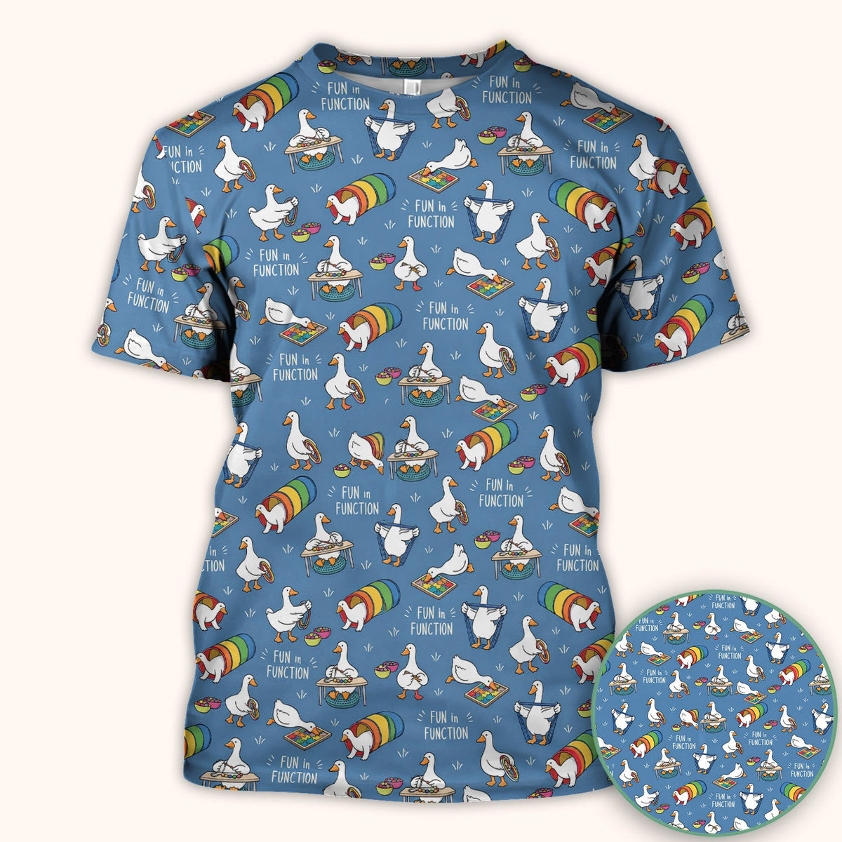 Fun In Function Occupational Therapy Duck Nurse Scrub Top
