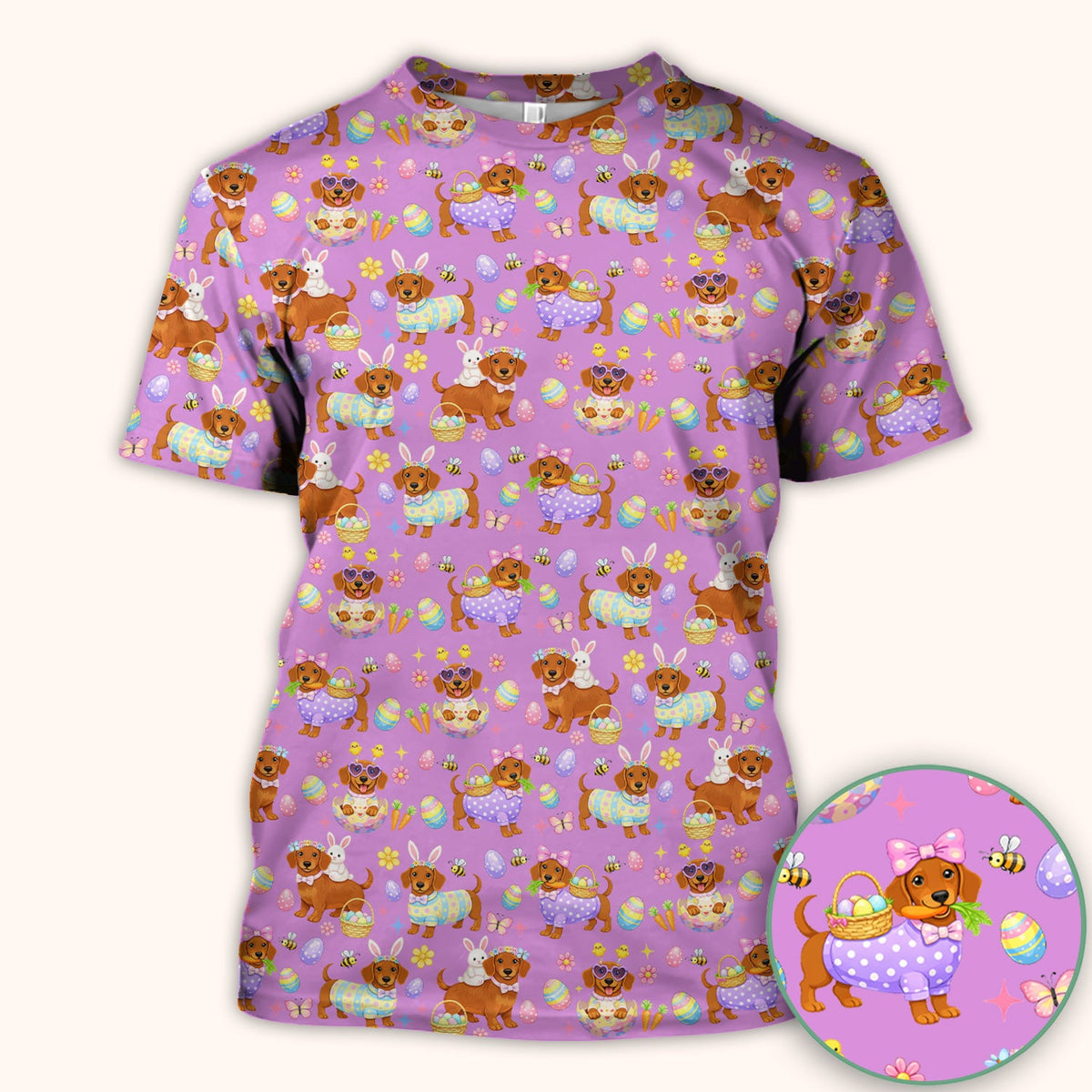 Easter Dachshund Nurse Scrub Top