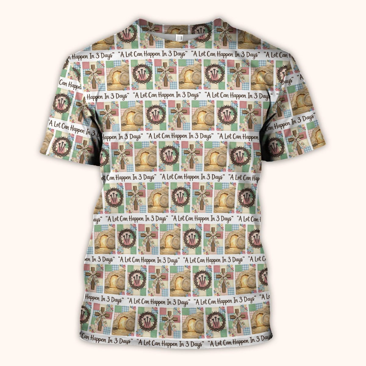 Christian Easter Cross Nurse Scrub Top