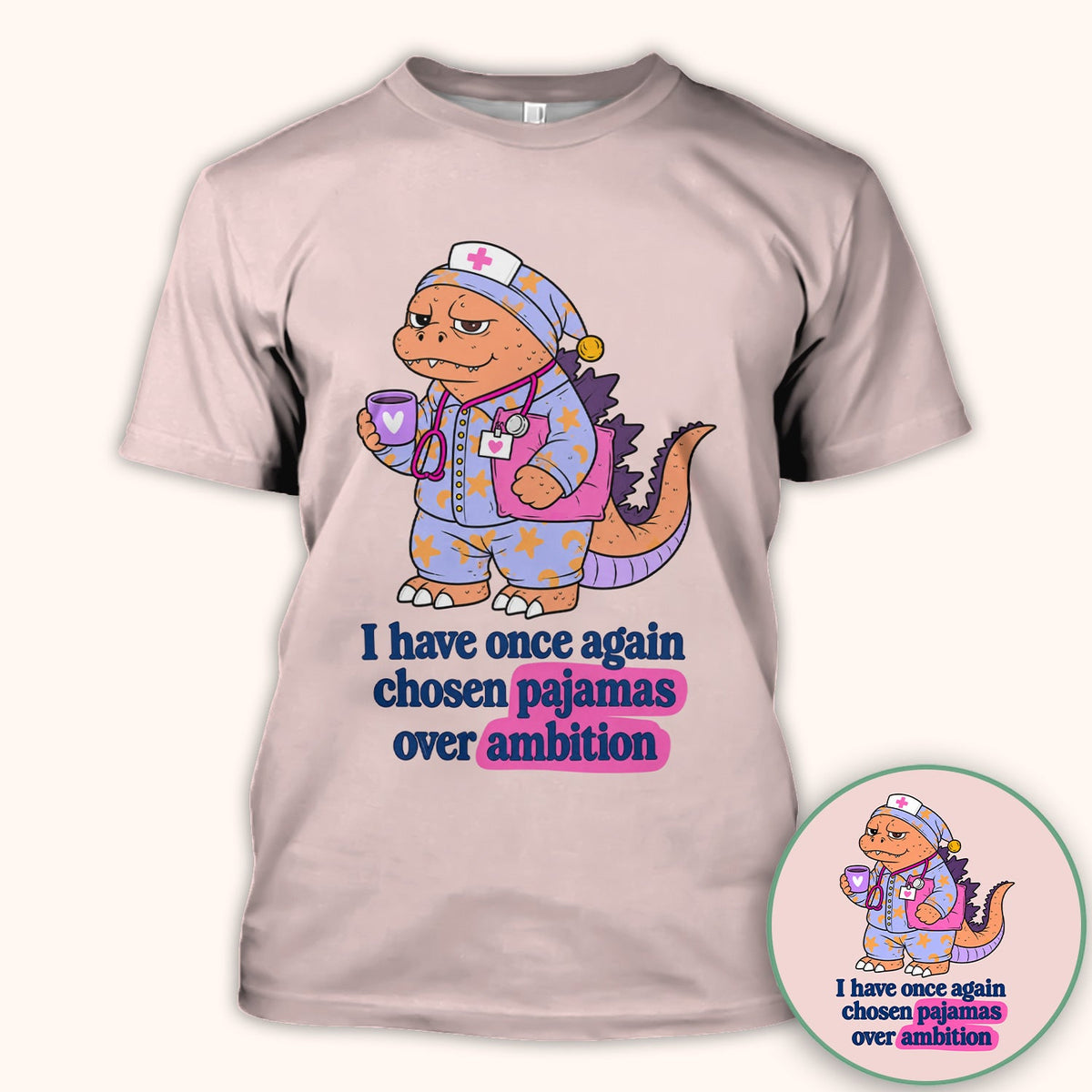 Pajamas Over Ambition Dinosaur Shirt