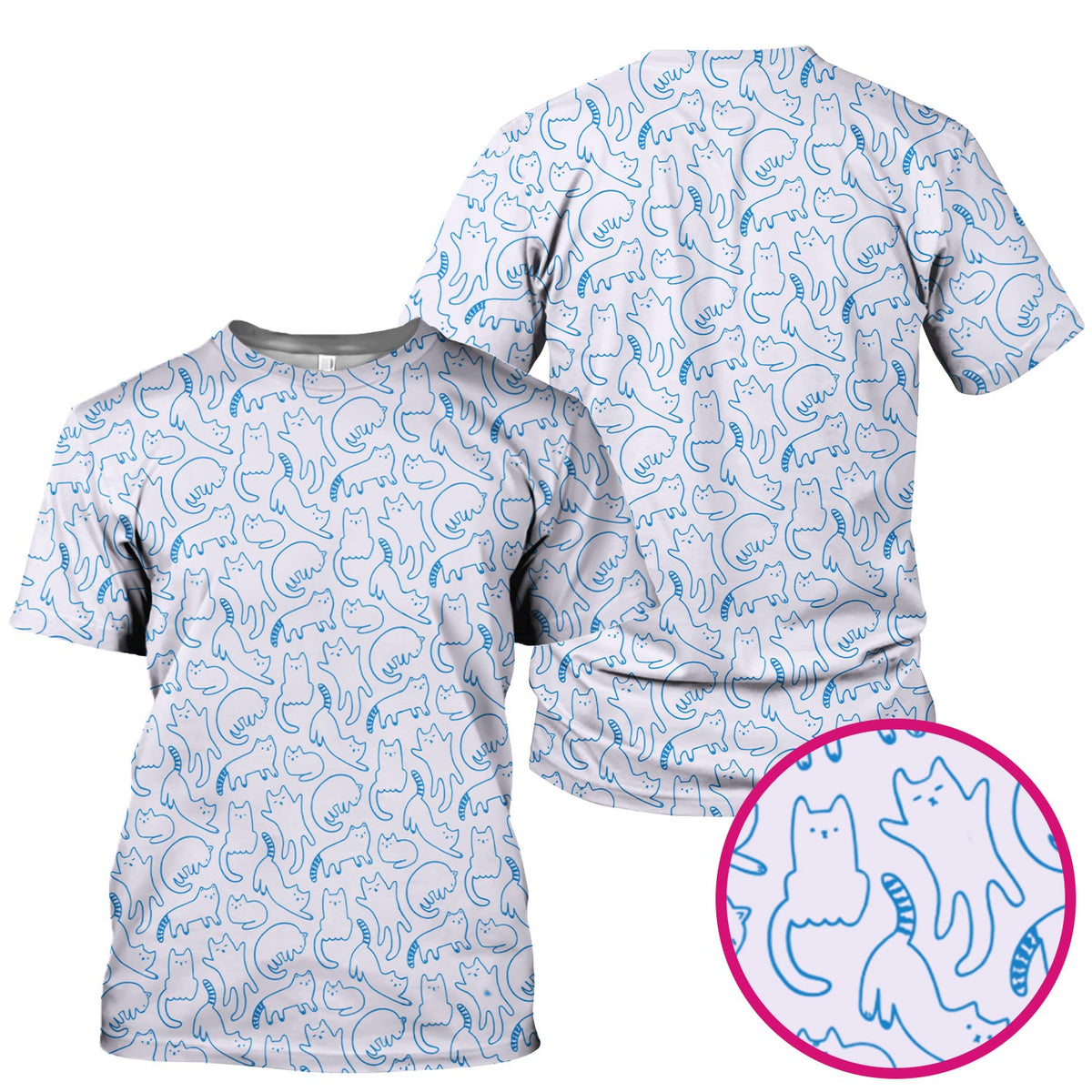 Artistic Cat Nurse Scrub Top