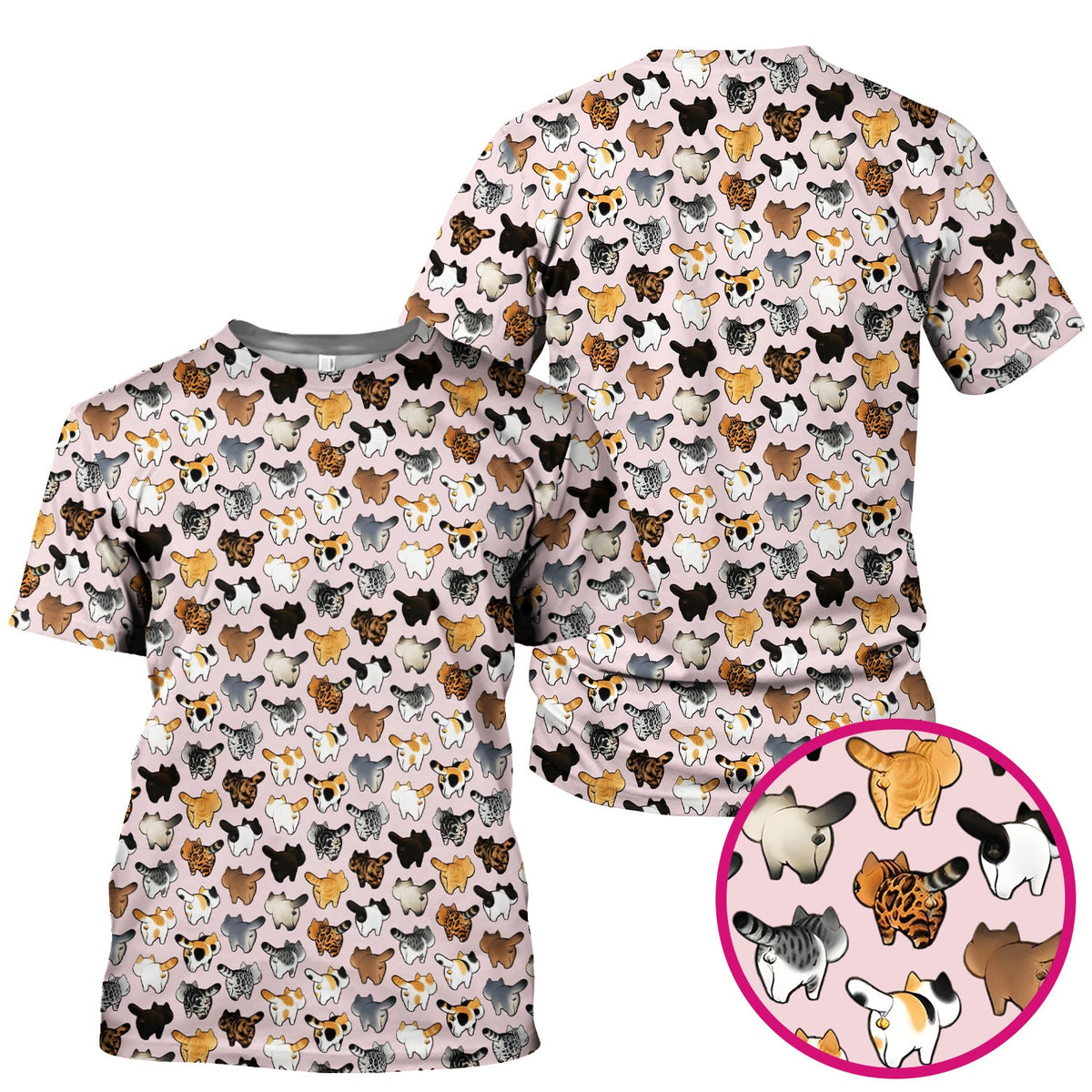 Cat Butt Nurse Scrub Top