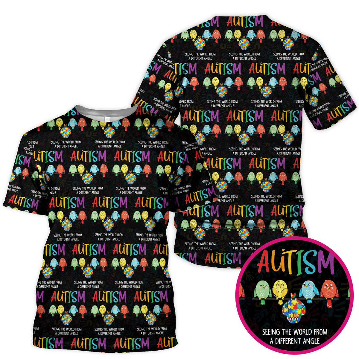 Autism Seeing The World From A Different Angle Nurse Scrub Top