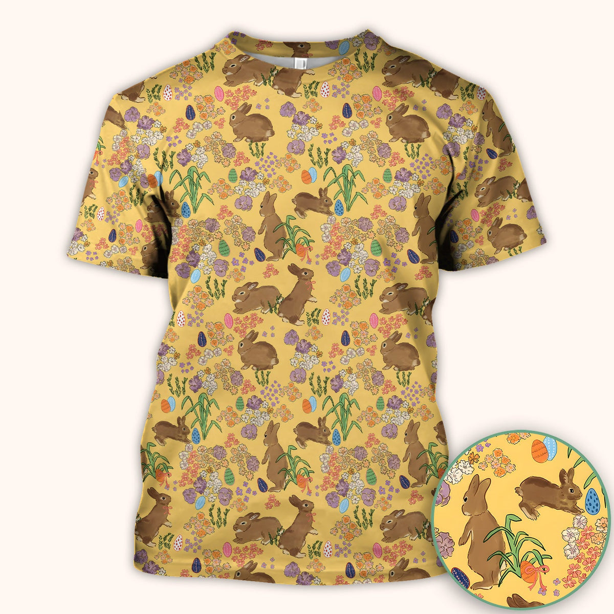 Easter Bunny Nurse Scrub Top