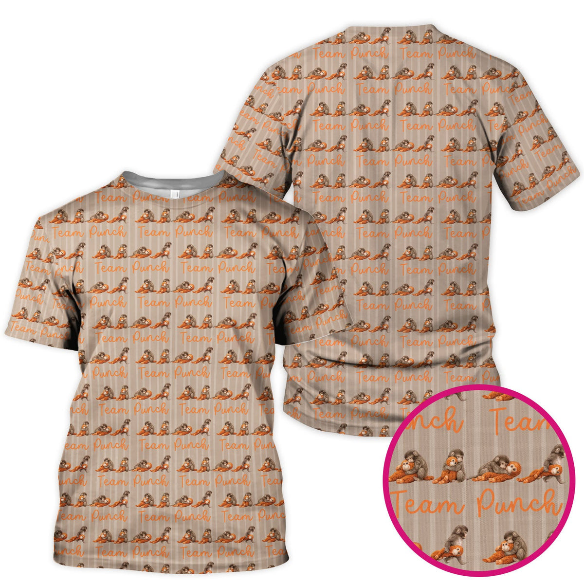 Monkey Team Punch Nurse Scrub Top