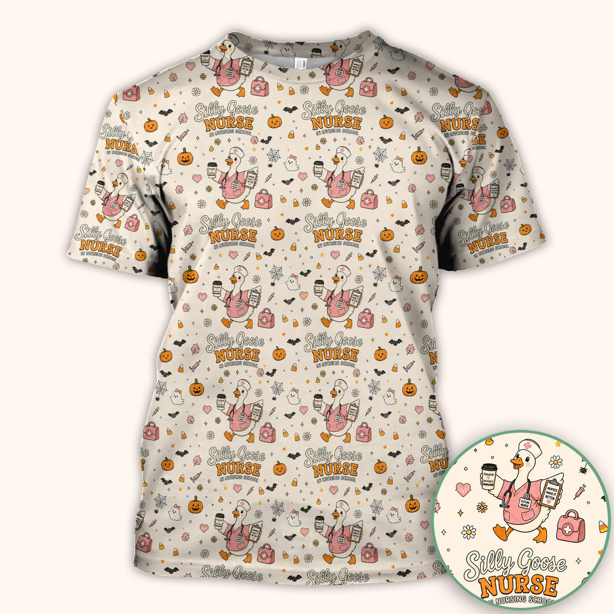 Silly Goose Nurse Scrub Top - Halloween Gift
