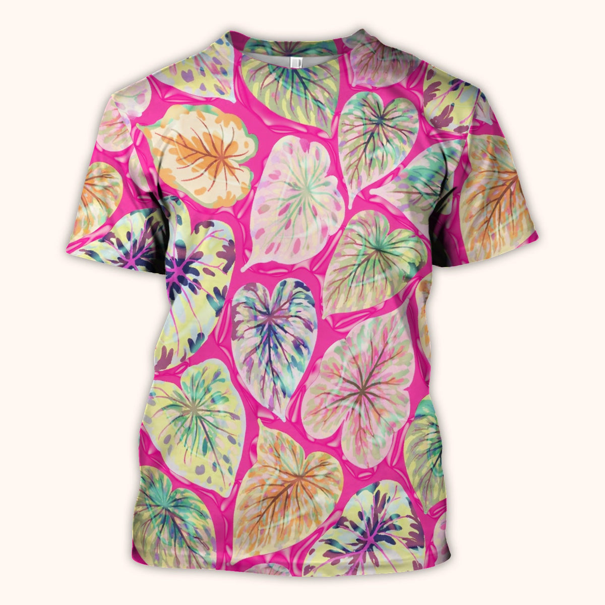 Tropical Colorful Leaf Nurse Scrub Top