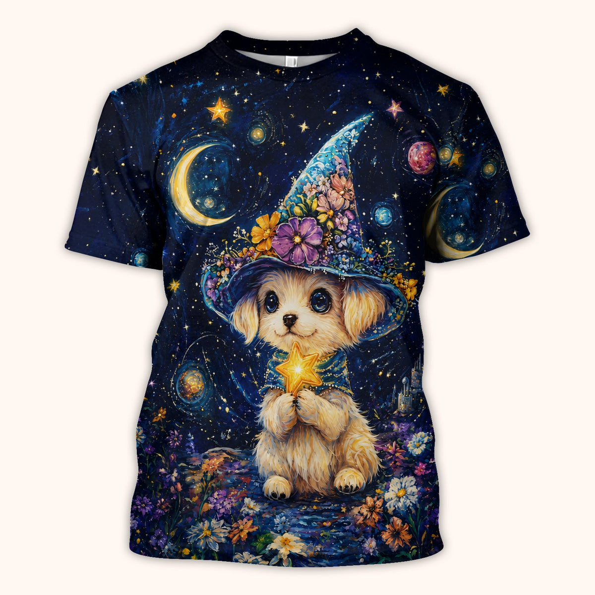 Puppy Wizard Nurse Scrub Top