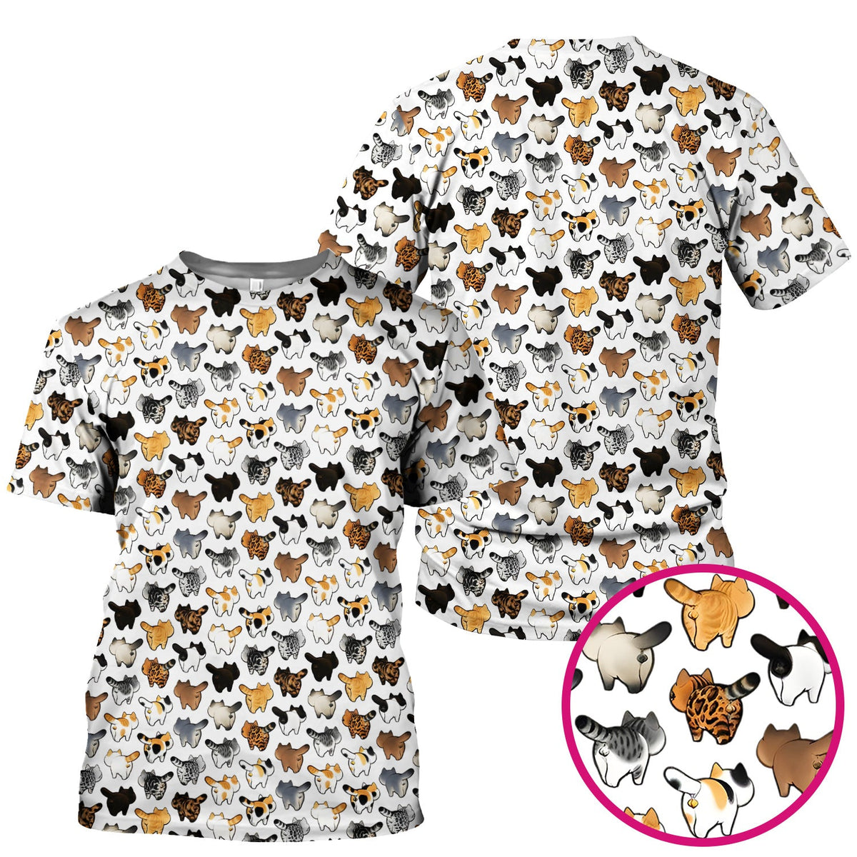 Cat Butt Nurse Scrub Top