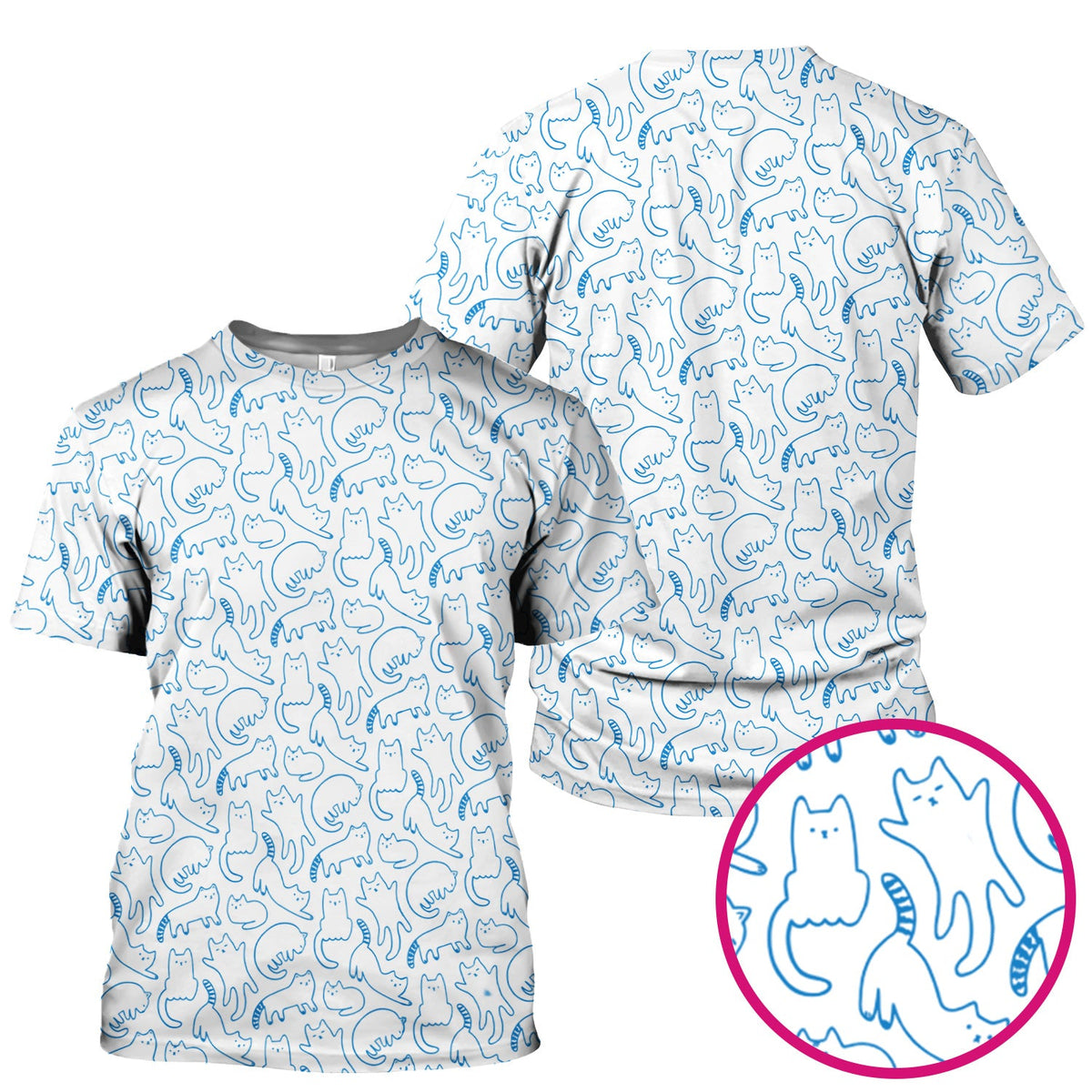 Artistic Cat Nurse Scrub Top