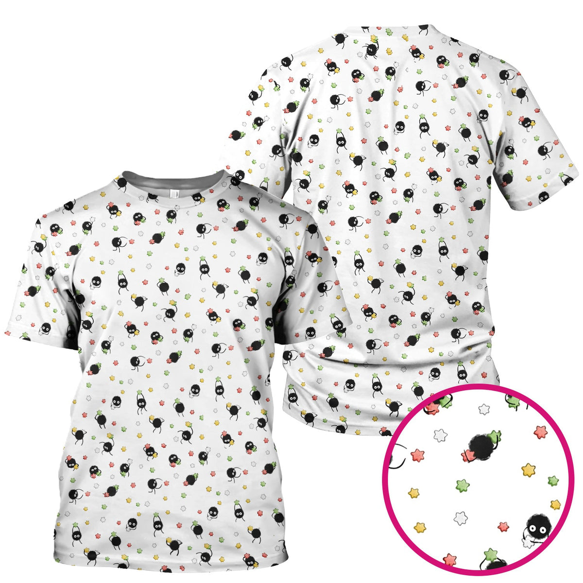 Funny Spider Pattern  Scrub Top, Cartoon Spider Pattern Nursing Uniform For Women