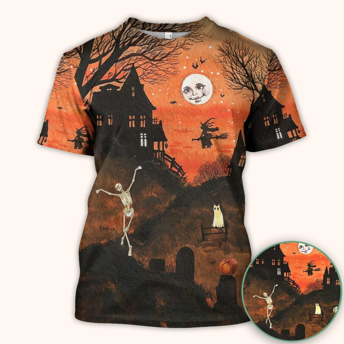 Haunted House Nurse Scrub Top - Halloween Gift